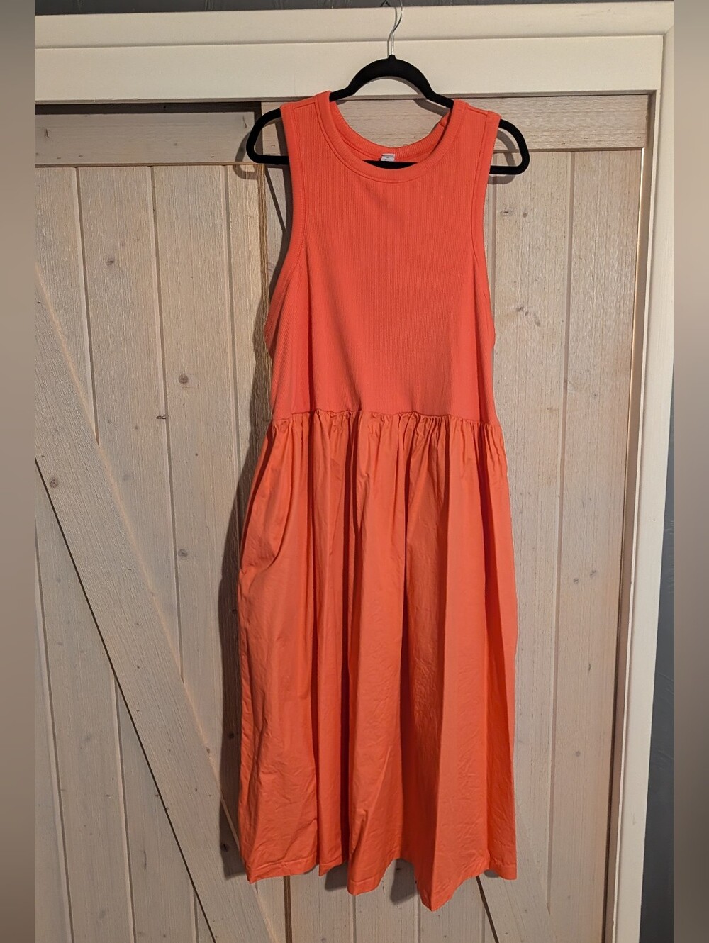 Old Navy 4X Fit and Flare Combination Midi Dress